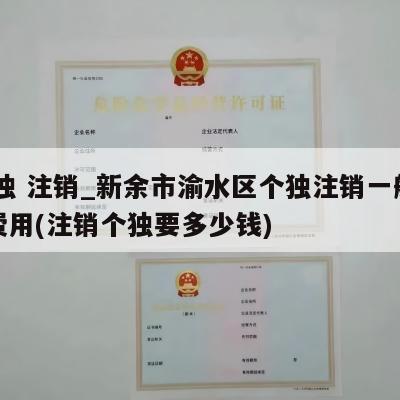  个独 注销_新余市渝水区个独注销一般多少费用(注销个独要多少钱)