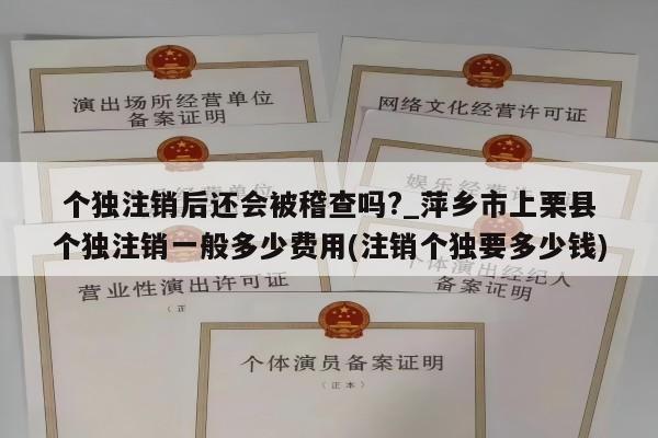  个独注销后还会被稽查吗?_萍乡市上栗县个独注销一般多少费用(注销个独要多少钱)
