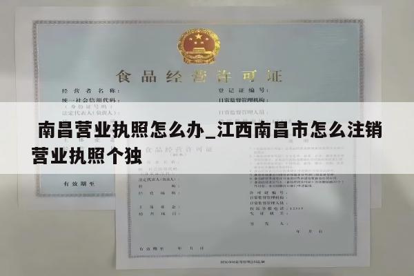  南昌营业执照怎么办_江西南昌市怎么注销营业执照个独