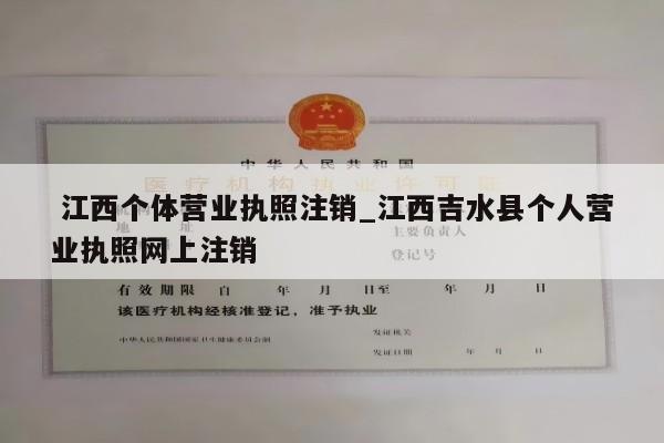  江西个体营业执照注销_江西吉水县个人营业执照网上注销