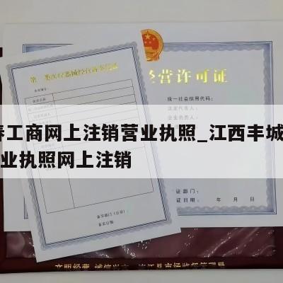  宜春工商网上注销营业执照_江西丰城市个体营业执照网上注销