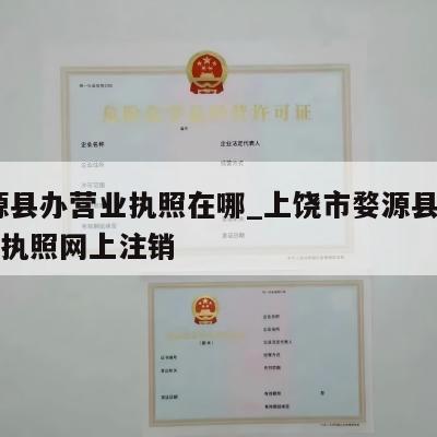  婺源县办营业执照在哪_上饶市婺源县公司营业执照网上注销