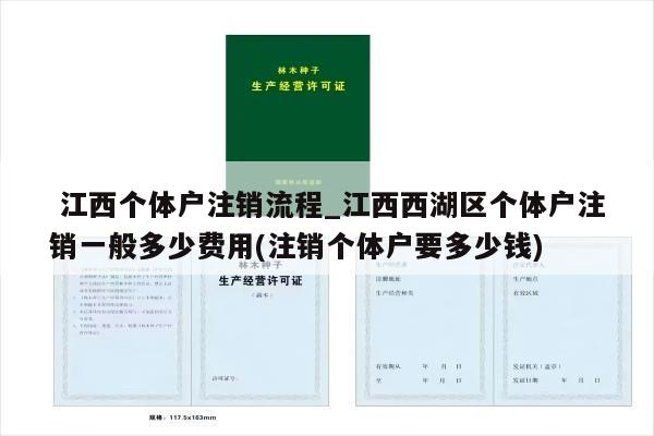  江西个体户注销流程_江西西湖区个体户注销一般多少费用(注销个体户要多少钱)