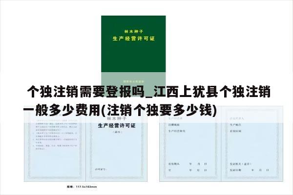  个独注销需要登报吗_江西上犹县个独注销一般多少费用(注销个独要多少钱)