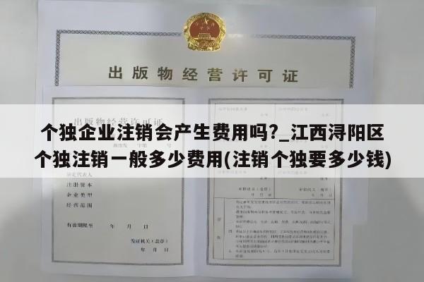  个独企业注销会产生费用吗?_江西浔阳区个独注销一般多少费用(注销个独要多少钱)