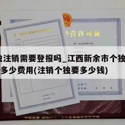  个独注销需要登报吗_江西新余市个独注销一般多少费用(注销个独要多少钱)