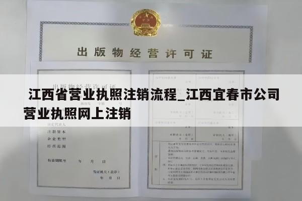 江西省营业执照注销流程_江西宜春市公司营业执照网上注销