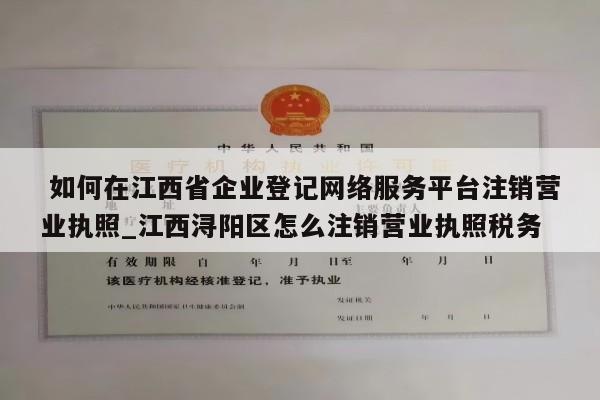  如何在江西省企业登记网络服务平台注销营业执照_江西浔阳区怎么注销营业执照税务