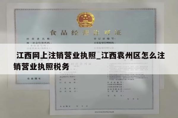  江西网上注销营业执照_江西袁州区怎么注销营业执照税务