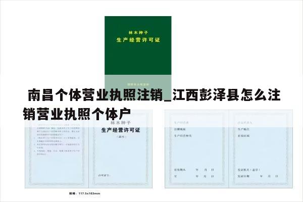  南昌个体营业执照注销_江西彭泽县怎么注销营业执照个体户
