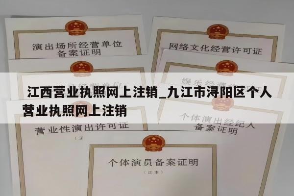  江西营业执照网上注销_九江市浔阳区个人营业执照网上注销