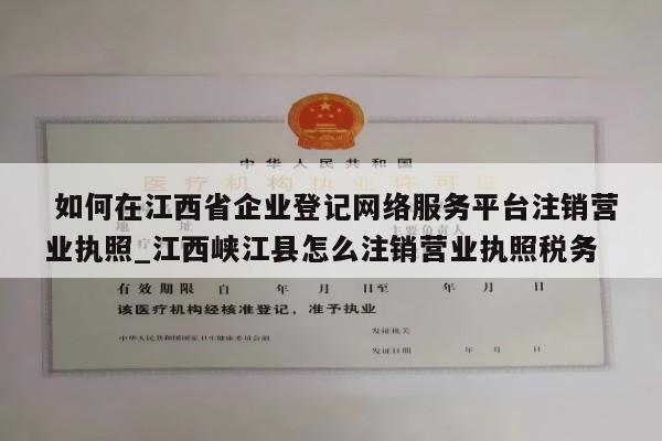  如何在江西省企业登记网络服务平台注销营业执照_江西峡江县怎么注销营业执照税务
