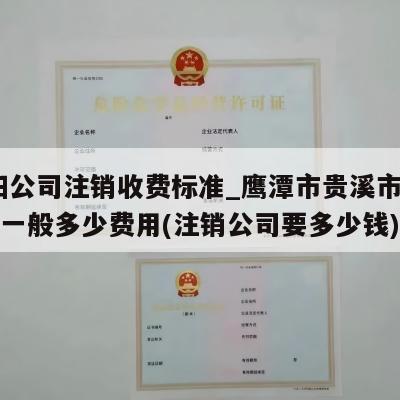  贵阳公司注销收费标准_鹰潭市贵溪市公司注销一般多少费用(注销公司要多少钱)