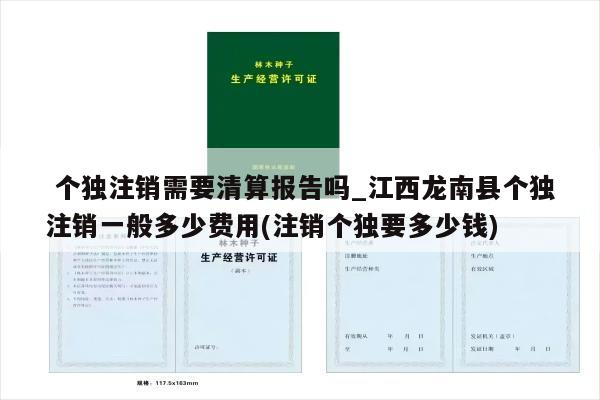  个独注销需要清算报告吗_江西龙南县个独注销一般多少费用(注销个独要多少钱)