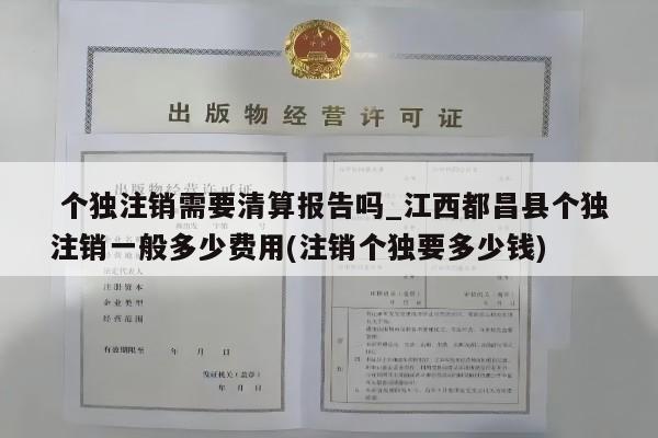  个独注销需要清算报告吗_江西都昌县个独注销一般多少费用(注销个独要多少钱)