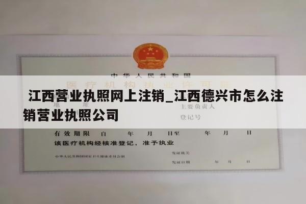  江西营业执照网上注销_江西德兴市怎么注销营业执照公司