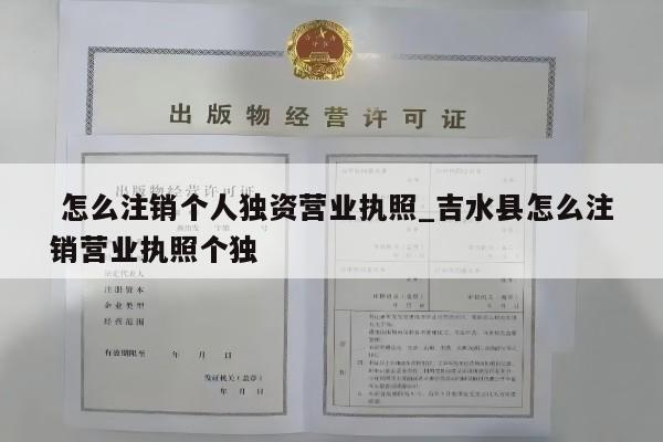  怎么注销个人独资营业执照_吉水县怎么注销营业执照个独