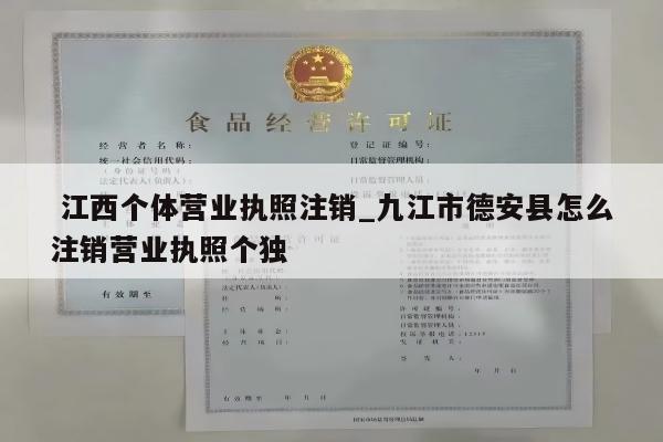  江西个体营业执照注销_九江市德安县怎么注销营业执照个独