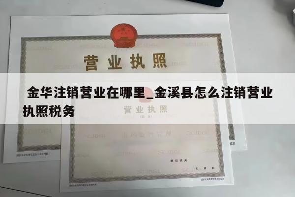  金华注销营业在哪里_金溪县怎么注销营业执照税务