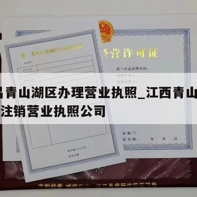  南昌青山湖区办理营业执照_江西青山湖区怎么注销营业执照公司