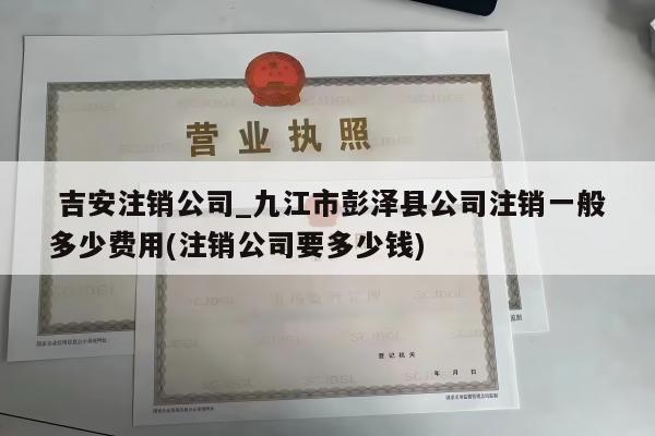  吉安注销公司_九江市彭泽县公司注销一般多少费用(注销公司要多少钱)