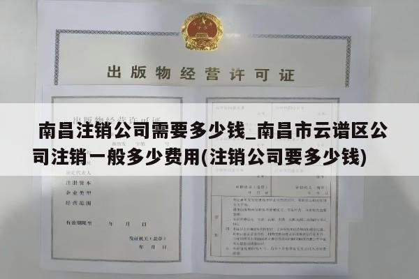  南昌注销公司需要多少钱_南昌市云谱区公司注销一般多少费用(注销公司要多少钱)