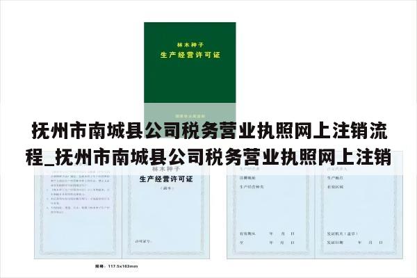  抚州市南城县公司税务营业执照网上注销流程_抚州市南城县公司税务营业执照网上注销