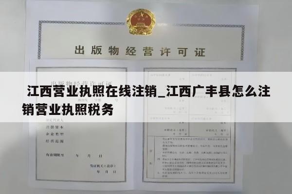  江西营业执照在线注销_江西广丰县怎么注销营业执照税务