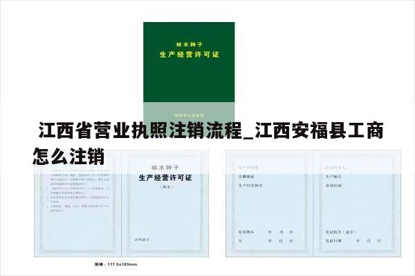  江西省营业执照注销流程_江西安福县工商怎么注销