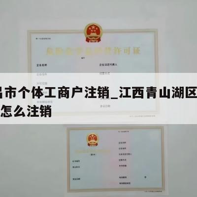  南昌市个体工商户注销_江西青山湖区个体工商怎么注销