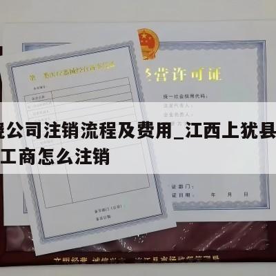  上饶公司注销流程及费用_江西上犹县有限公司工商怎么注销