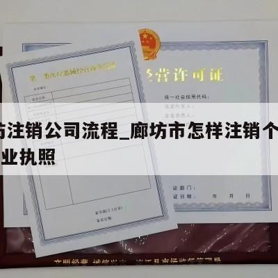  廊坊注销公司流程_廊坊市怎样注销个体工商营业执照