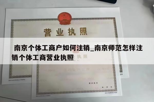  南京个体工商户如何注销_南京师范怎样注销个体工商营业执照