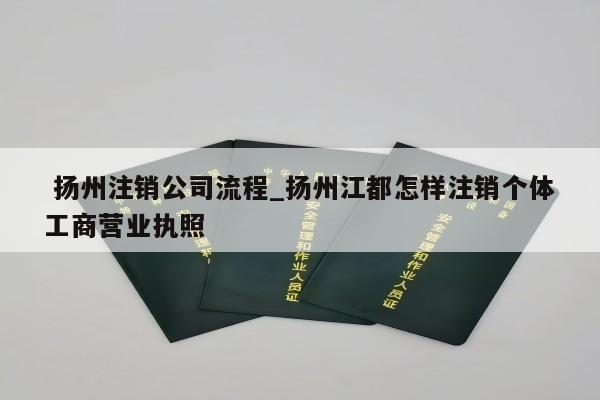 扬州注销公司流程_扬州江都怎样注销个体工商营业执照