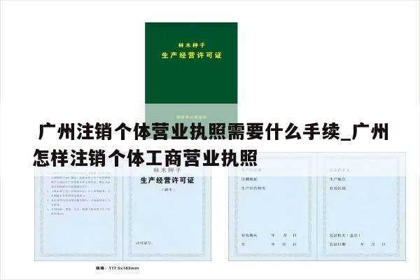  广州注销个体营业执照需要什么手续_广州怎样注销个体工商营业执照