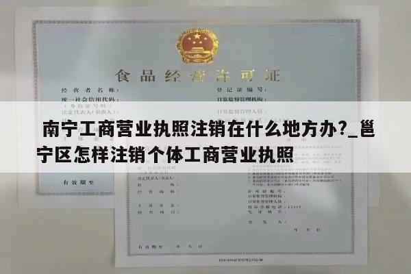  南宁工商营业执照注销在什么地方办?_邕宁区怎样注销个体工商营业执照