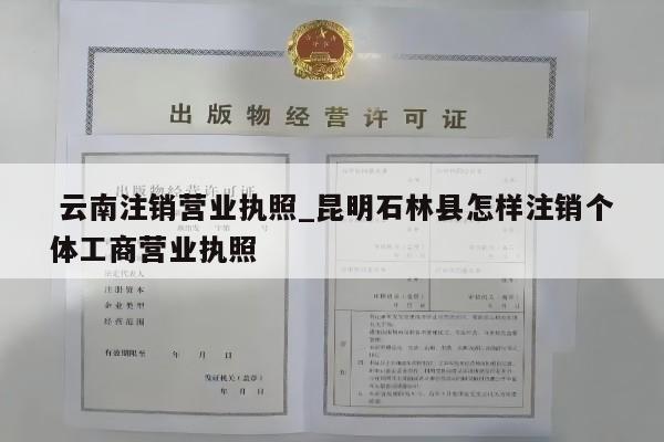  云南注销营业执照_昆明石林县怎样注销个体工商营业执照