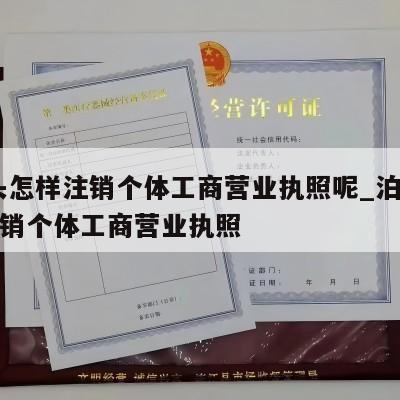  泊头怎样注销个体工商营业执照呢_泊头怎样注销个体工商营业执照