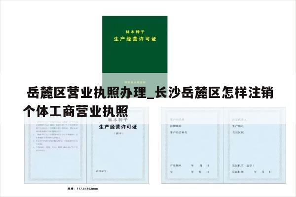  岳麓区营业执照办理_长沙岳麓区怎样注销个体工商营业执照