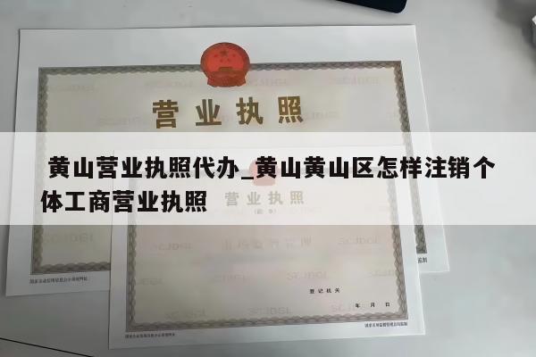  黄山营业执照代办_黄山黄山区怎样注销个体工商营业执照