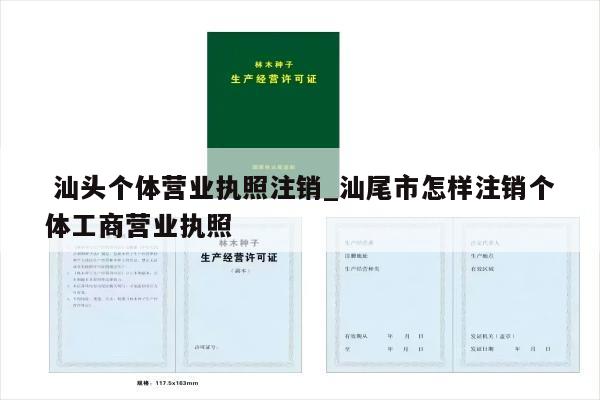  汕头个体营业执照注销_汕尾市怎样注销个体工商营业执照