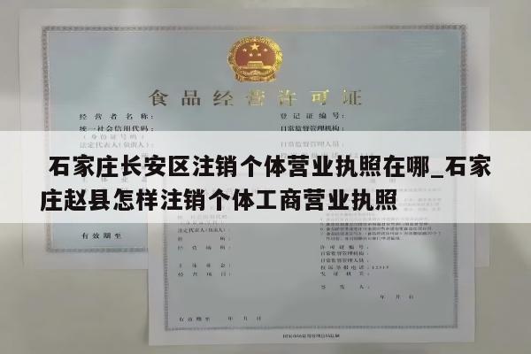  石家庄长安区注销个体营业执照在哪_石家庄赵县怎样注销个体工商营业执照