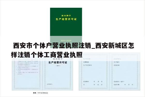  西安市个体户营业执照注销_西安新城区怎样注销个体工商营业执照