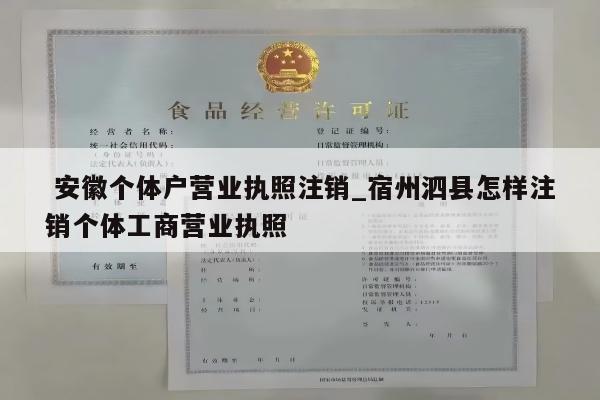  安徽个体户营业执照注销_宿州泗县怎样注销个体工商营业执照