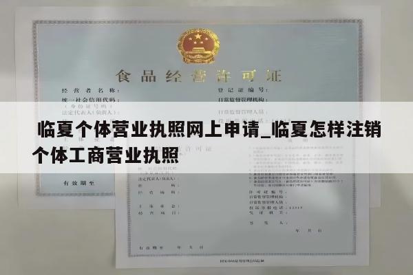  临夏个体营业执照网上申请_临夏怎样注销个体工商营业执照
