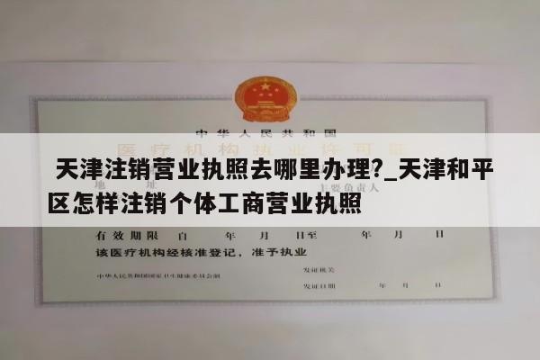  天津注销营业执照去哪里办理?_天津和平区怎样注销个体工商营业执照