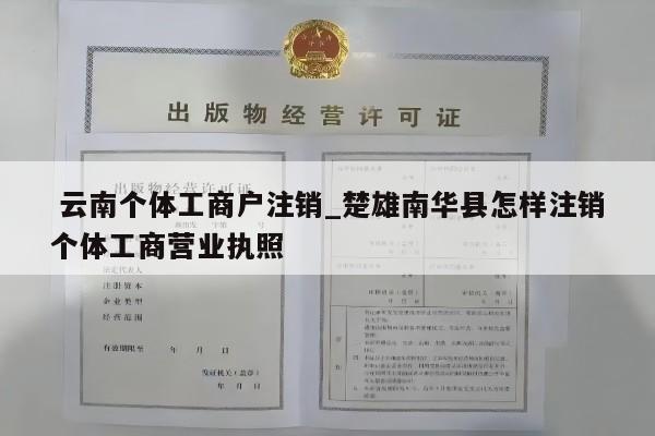  云南个体工商户注销_楚雄南华县怎样注销个体工商营业执照