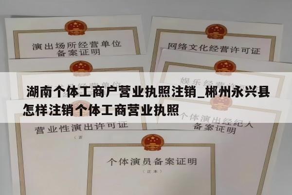  湖南个体工商户营业执照注销_郴州永兴县怎样注销个体工商营业执照
