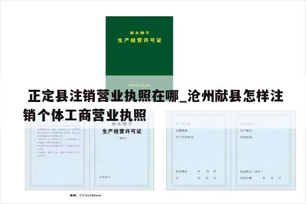  正定县注销营业执照在哪_沧州献县怎样注销个体工商营业执照