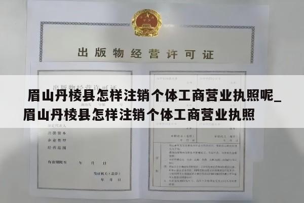  眉山丹棱县怎样注销个体工商营业执照呢_眉山丹棱县怎样注销个体工商营业执照